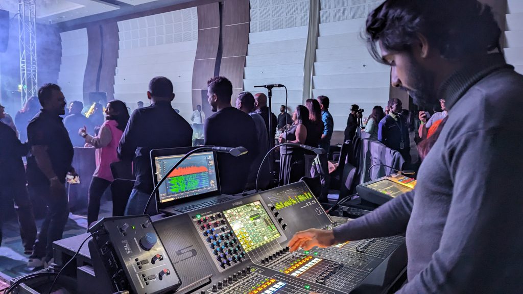 Front of House - Nipuna de Silva/sound engineer mixing for the band Infinity