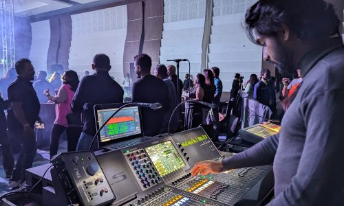 Front of House - Nipuna de Silva/sound engineer mixing for the band Infinity